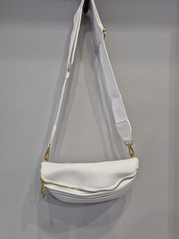 Belt bag λευκό με 3 θήκες